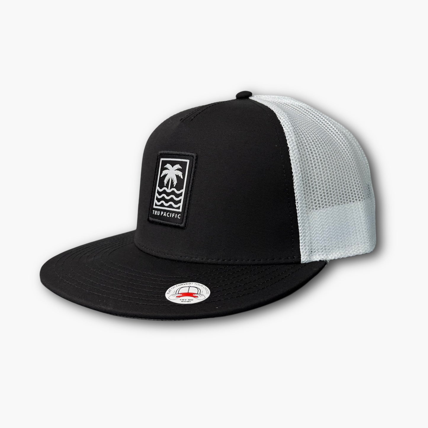 Tru Pacific Icon Pro Style Trucker Hat - Black/White