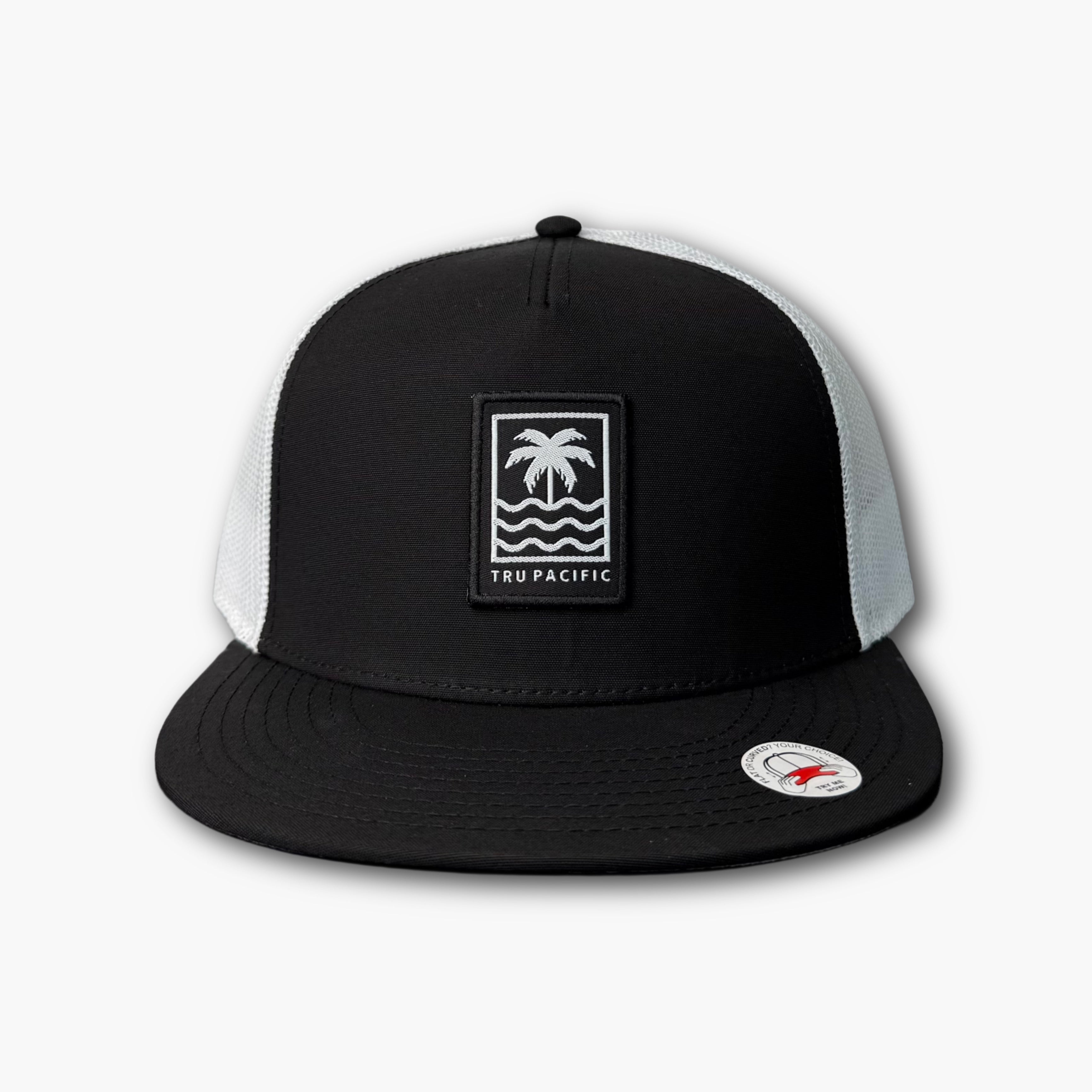 Tru Pacific Icon Pro Style Trucker Hat - Black/White