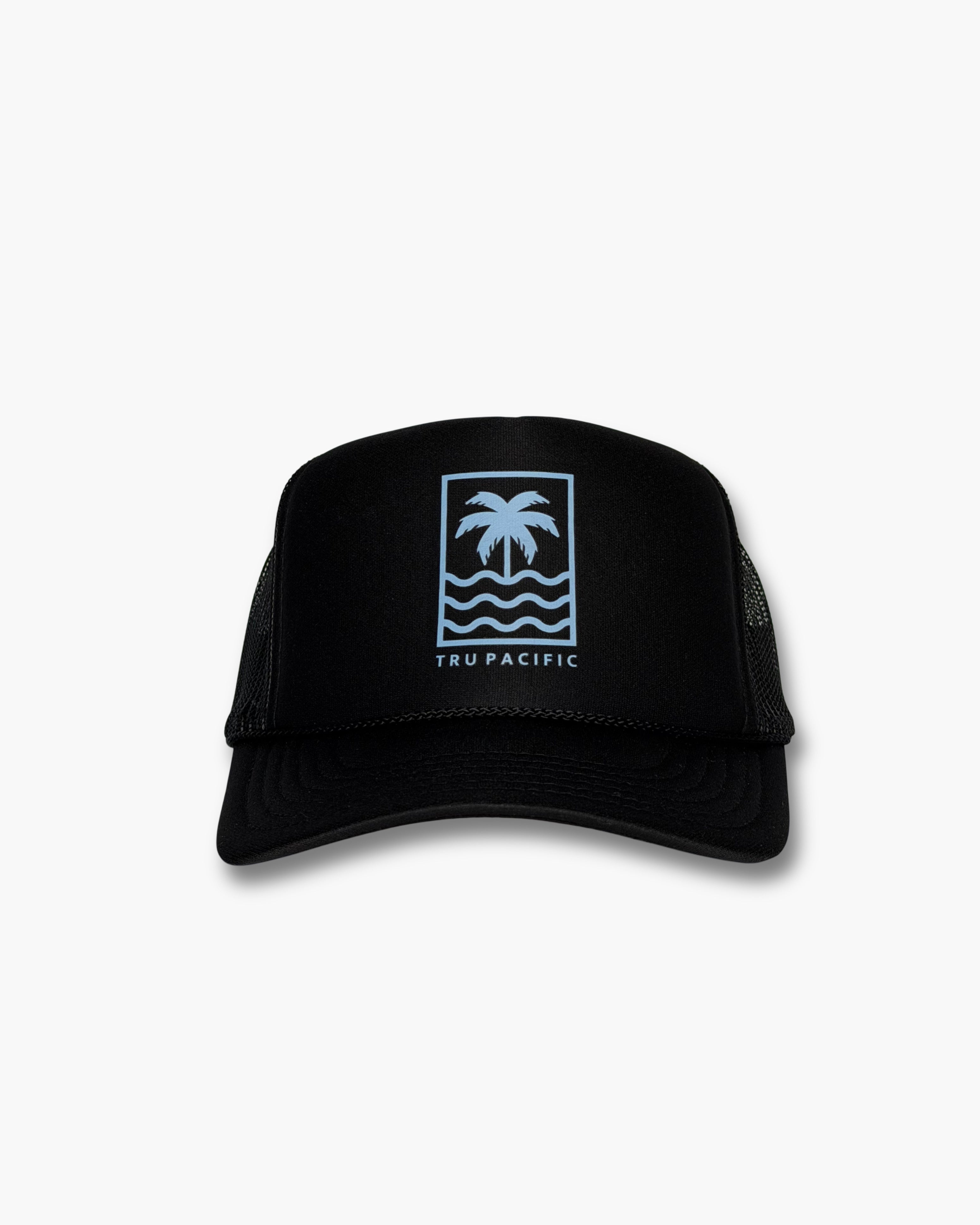 Tru Pacific Icon Foam Trucker (Black/Carolina Blue)