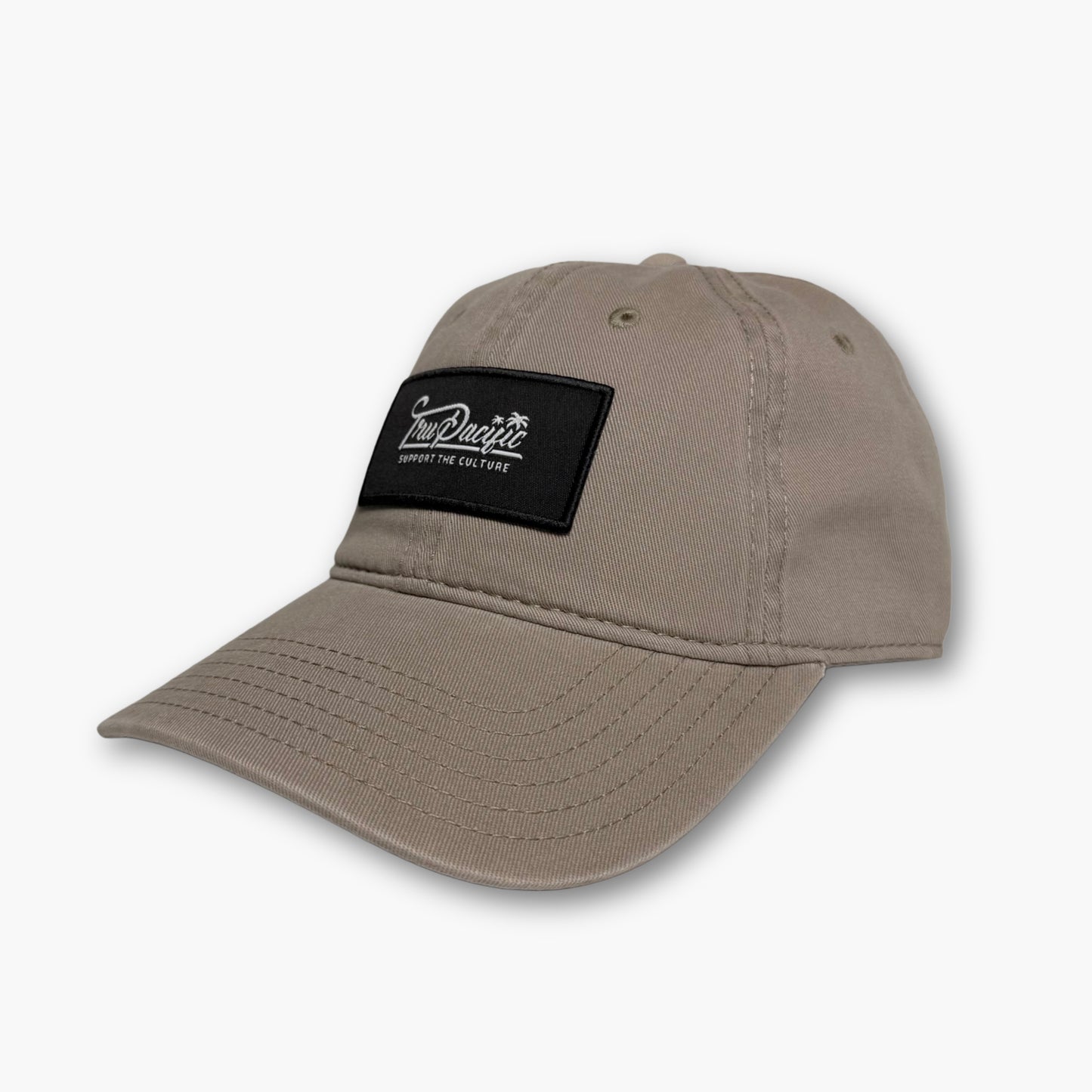 Tru Pacific Script Dad Hat - Khaki