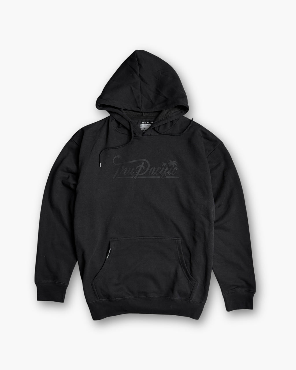 Tru Pacific Script Lightweight Hoodie (Black/Black)
