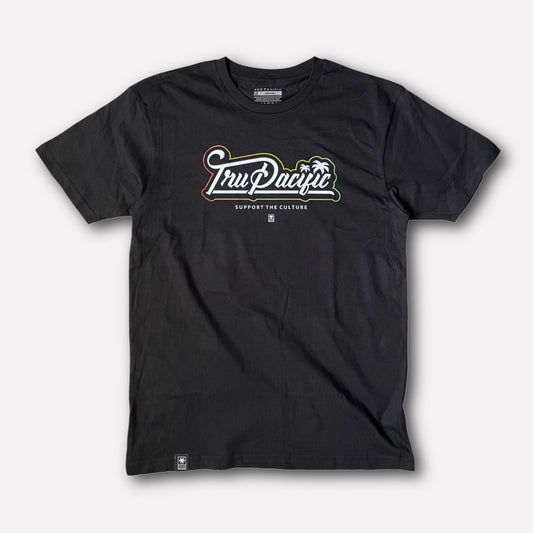 Script Rasta Tee - Black