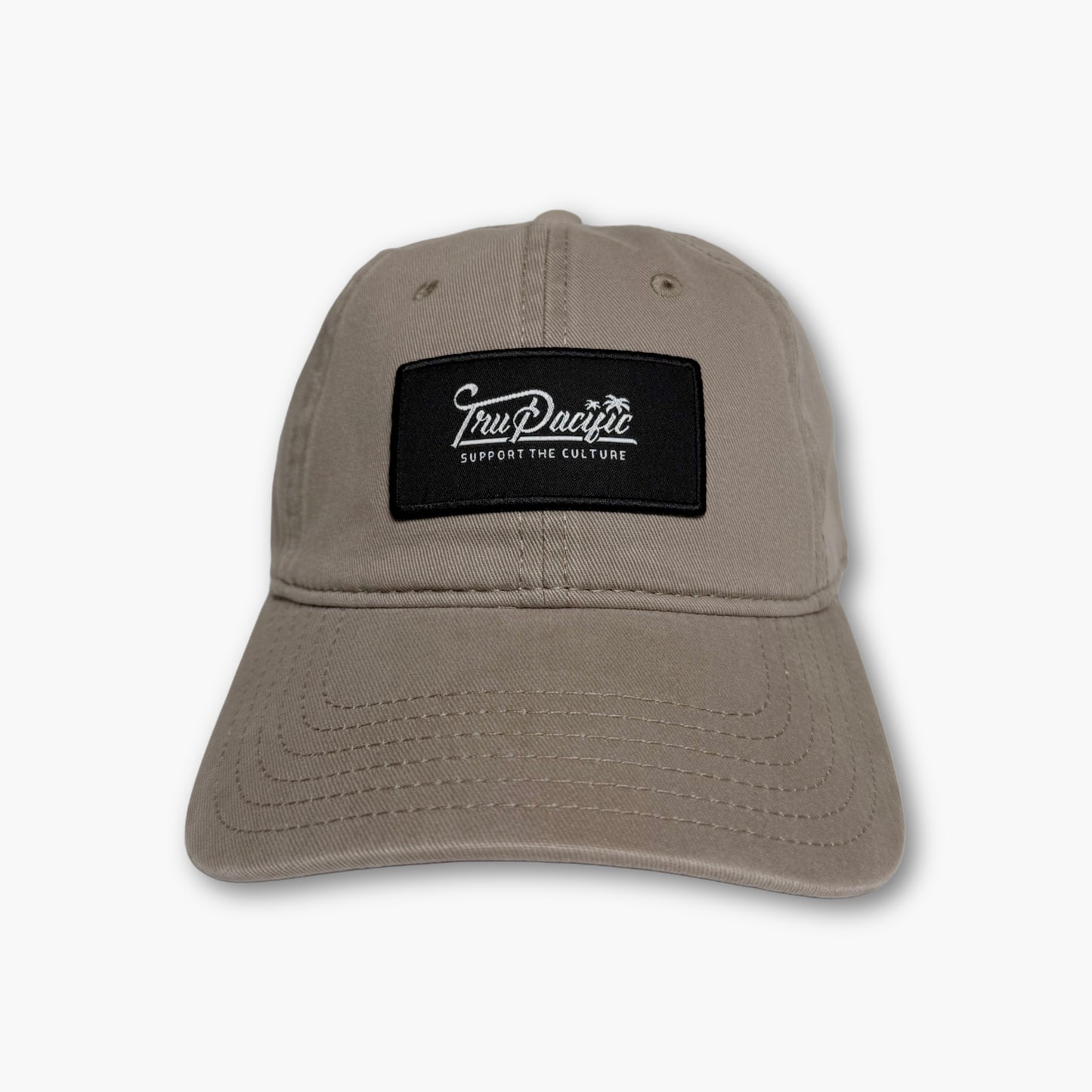 Tru Pacific Script Dad Hat - Khaki