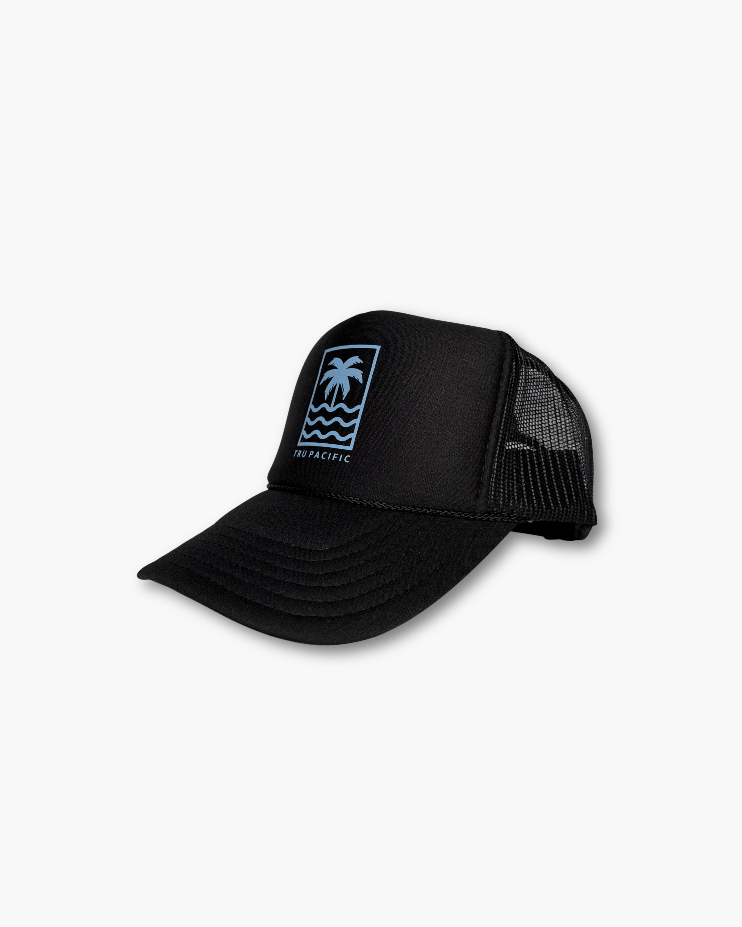 Tru Pacific Icon Foam Trucker (Black/Carolina Blue)