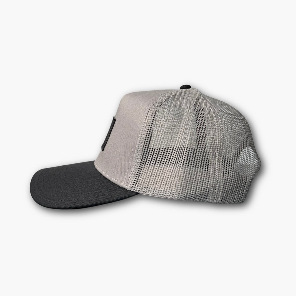 Tru Pacific Script Trucker Hat - Gray/Black