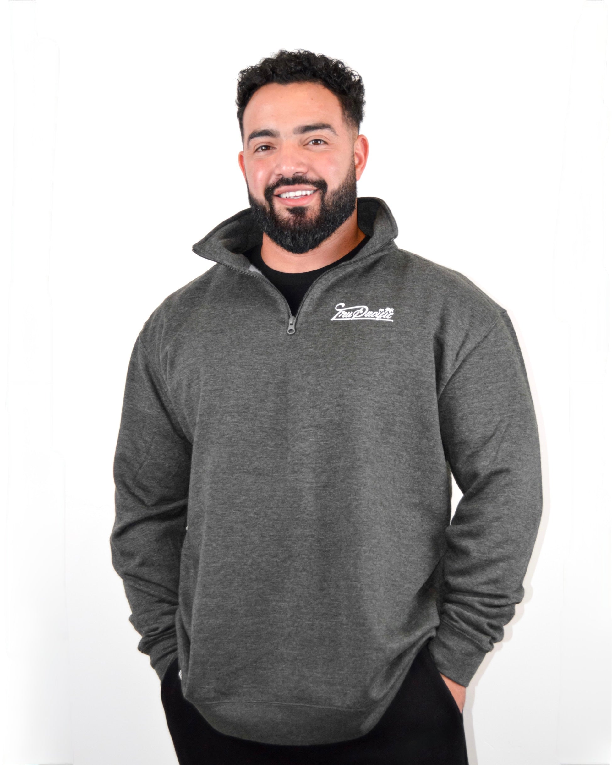 Script Quarter Zip (Dark Gray)