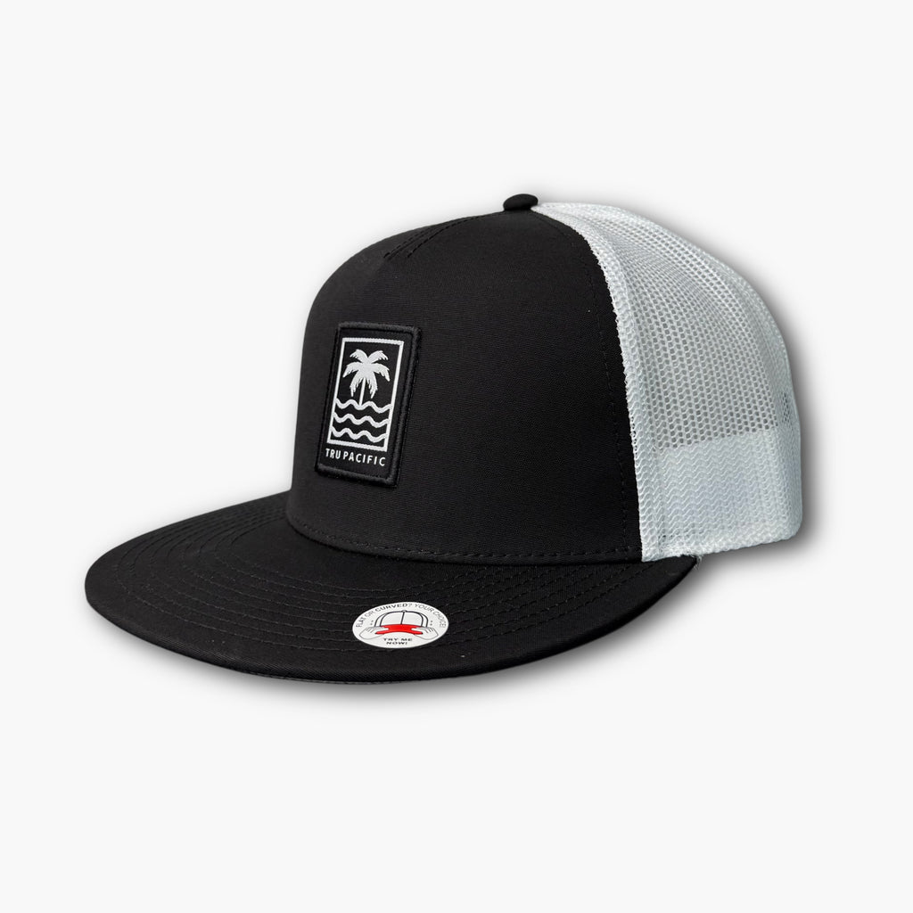Tru Pacific Icon Pro Style Trucker Hat - Black/White