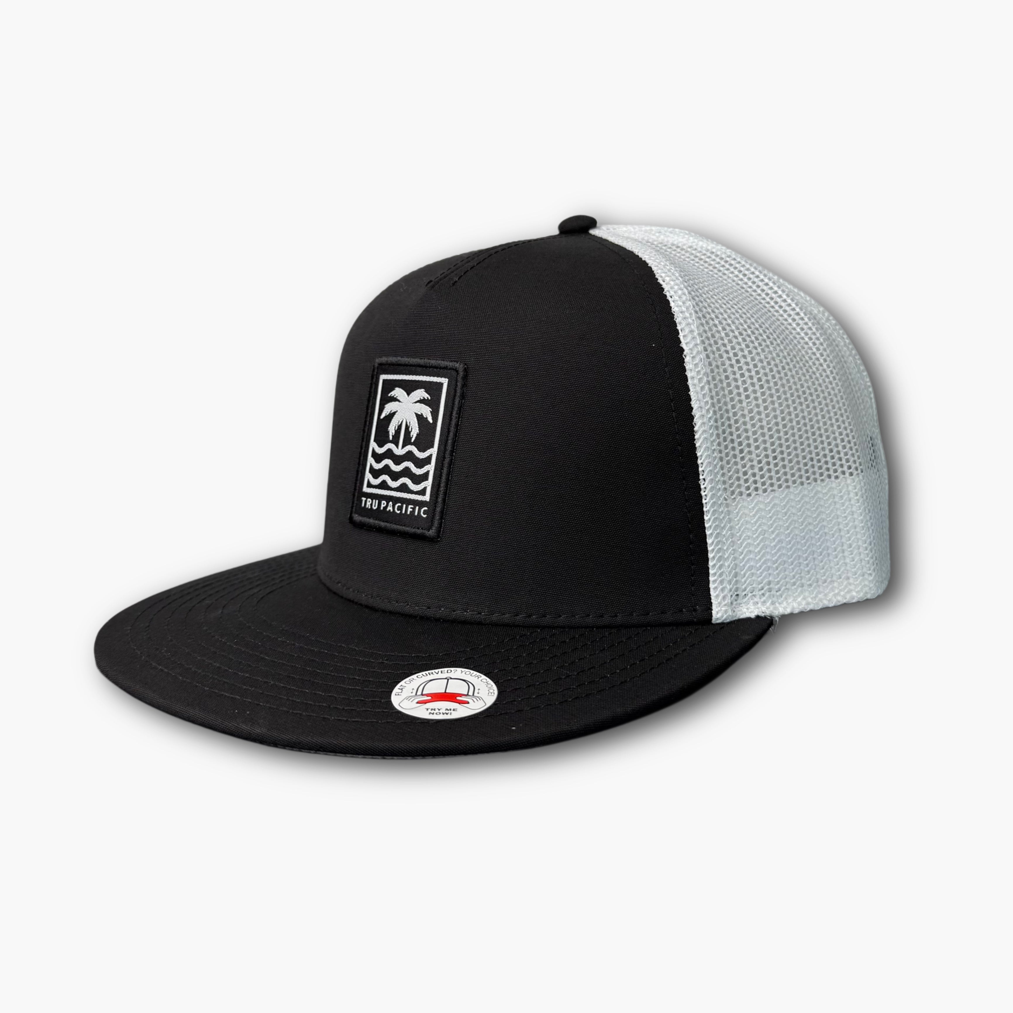 Tru Pacific Icon Pro Style Trucker Hat - Black/White