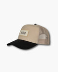 Tru Pacific Script Trucker Hat (Khaki/Black)