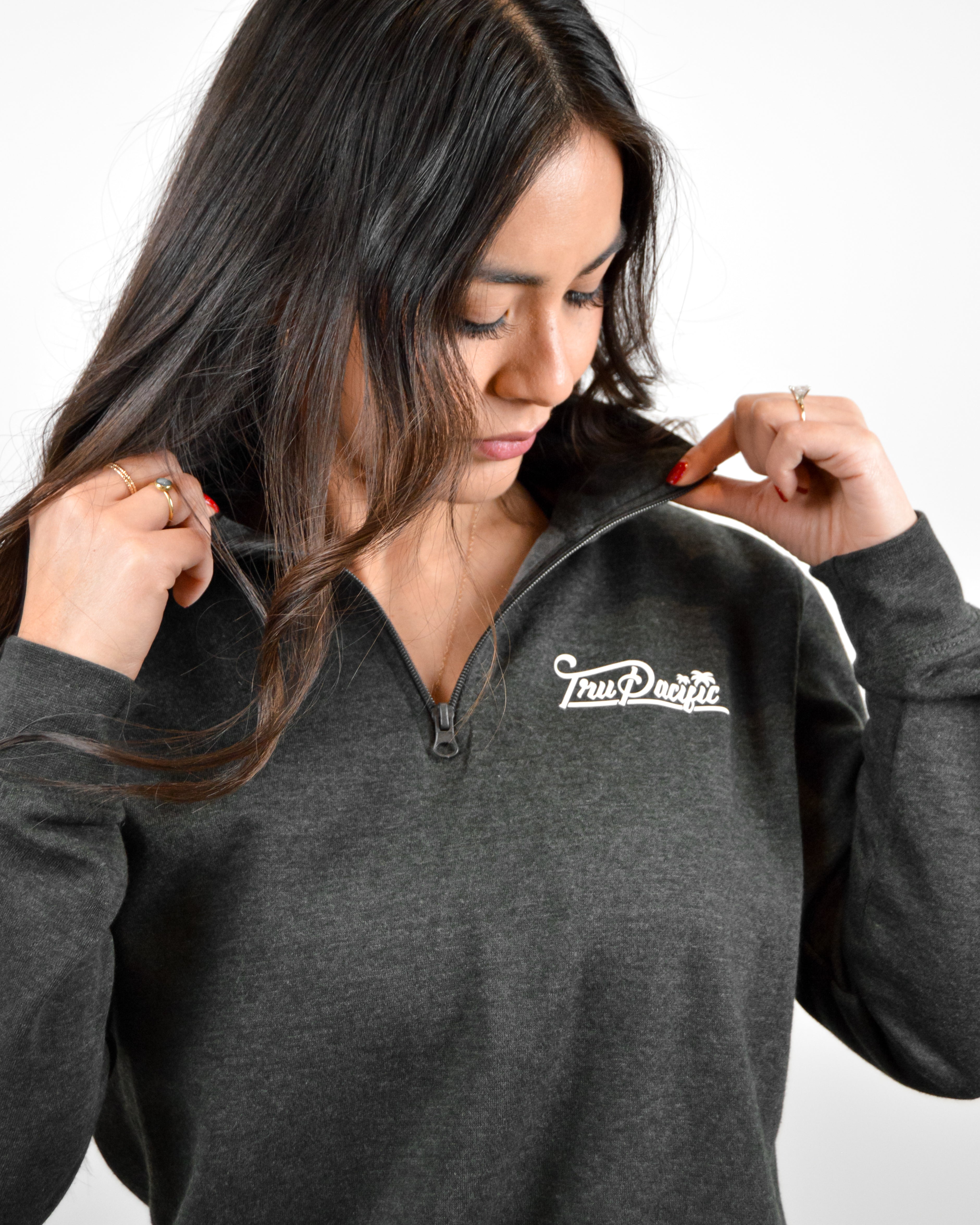 Script Quarter Zip (Dark Gray)
