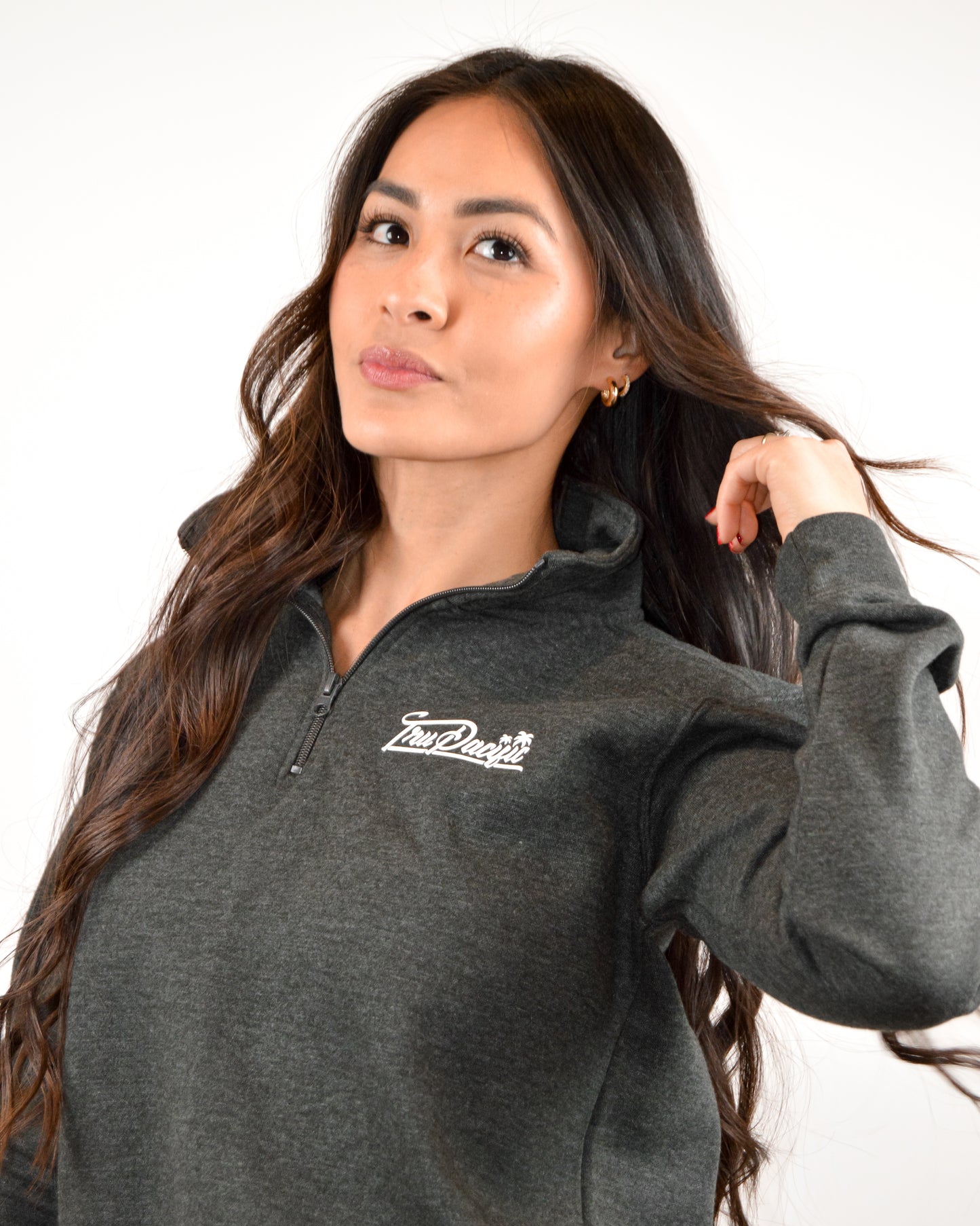 Script Quarter Zip (Dark Gray)