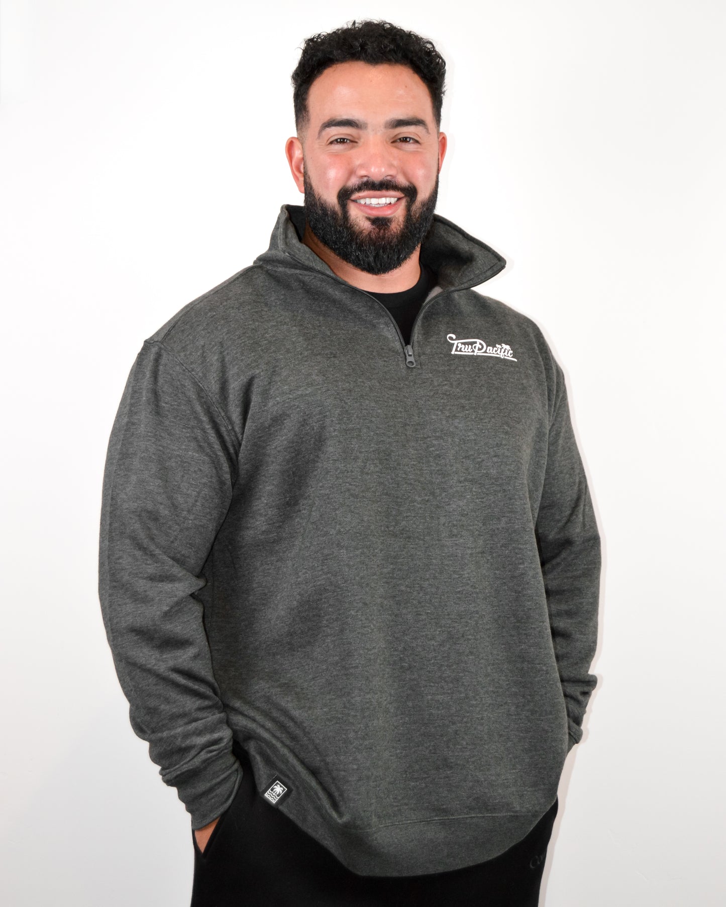 Script Quarter Zip (Dark Gray)