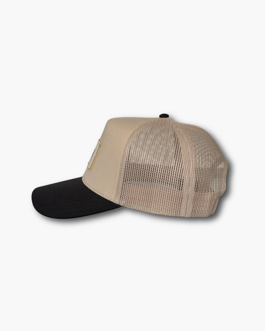 Tru Pacific Script Trucker Hat (Khaki/Black)
