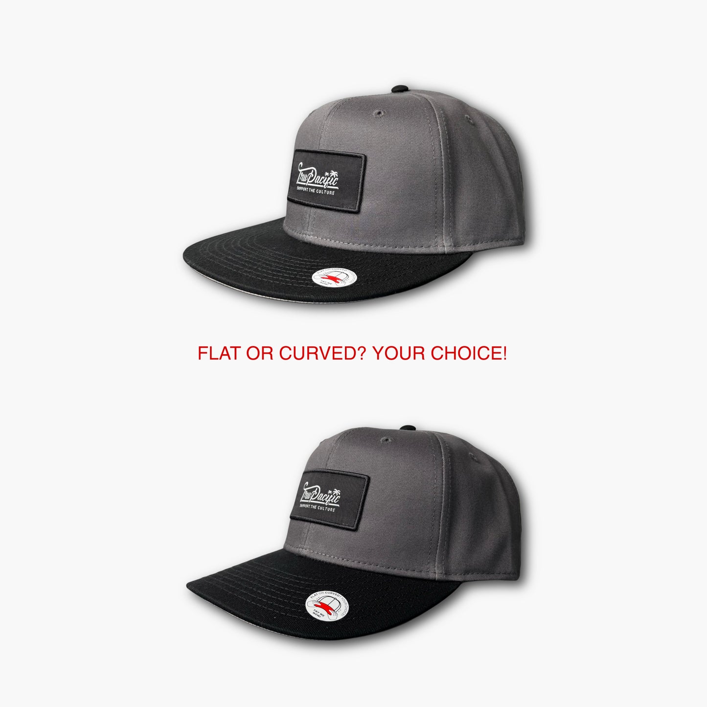 Tru Pacific Script Pro Style Hat - Gray/Black