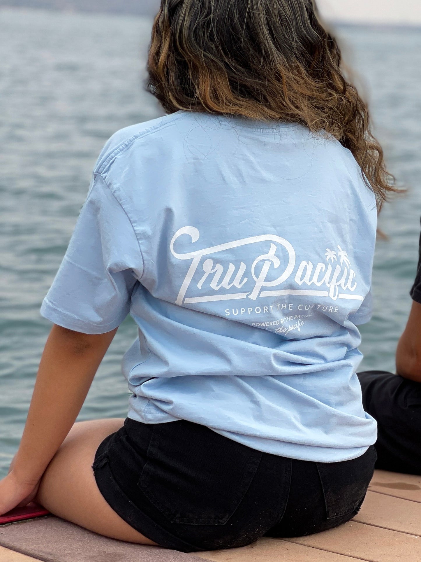 Tru Pacific Script Tee (Blue)