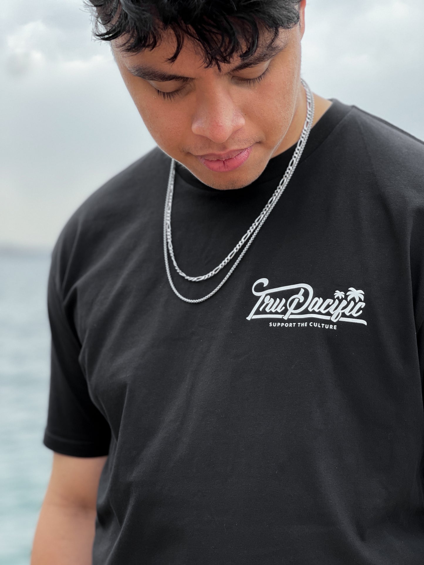 Tru Pacific Script Tee (Black)