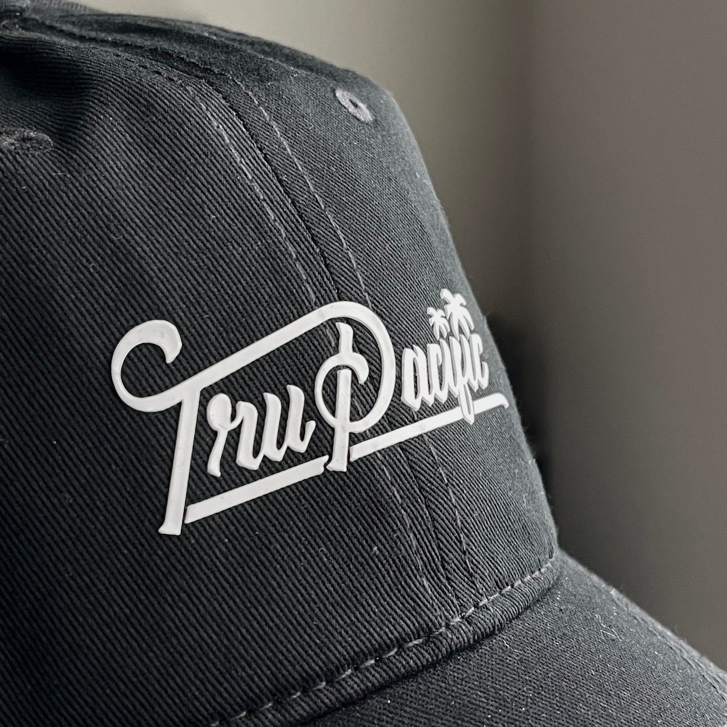 Tru Pacific Script Dad Hat - Black